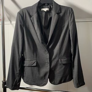 NY&Co Stretch Charcoal Pinstripe Blazer 14